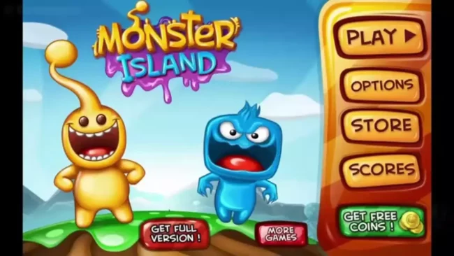 tampilan depan game monster island